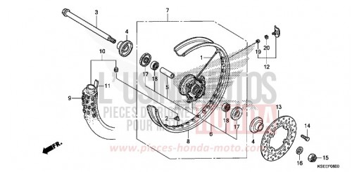 ROUE AVANT CRF150RBD de 2013